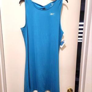 Blue XL Reebock athletic, tennis, polyester, spandex, sports-dress.